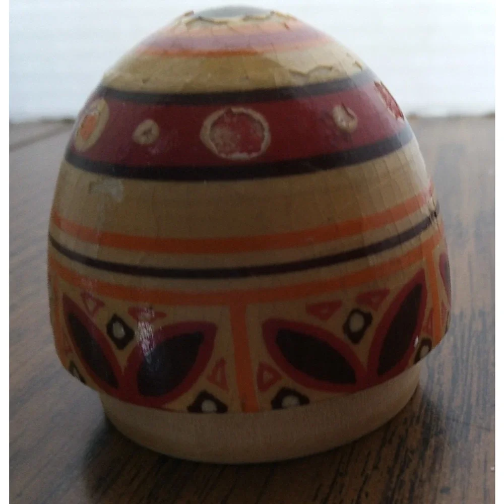Wooden red orange